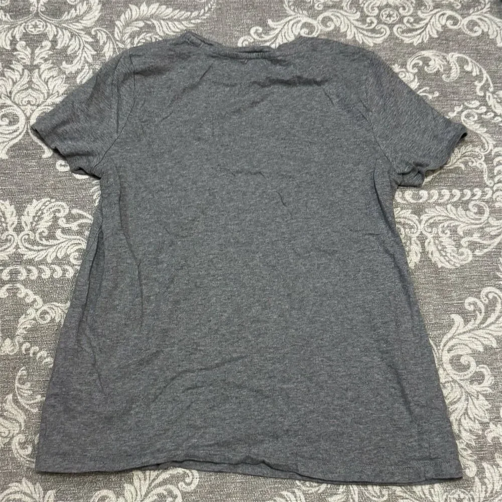 Tommy Hilfiger Women's Graphic Print T-Shirt Gray Size M Crew Neck - Picture 2 of 7